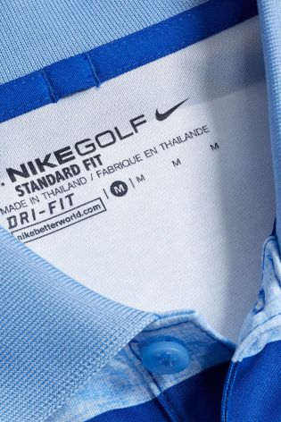 Nike Golf Blue Bold Stripe Polo